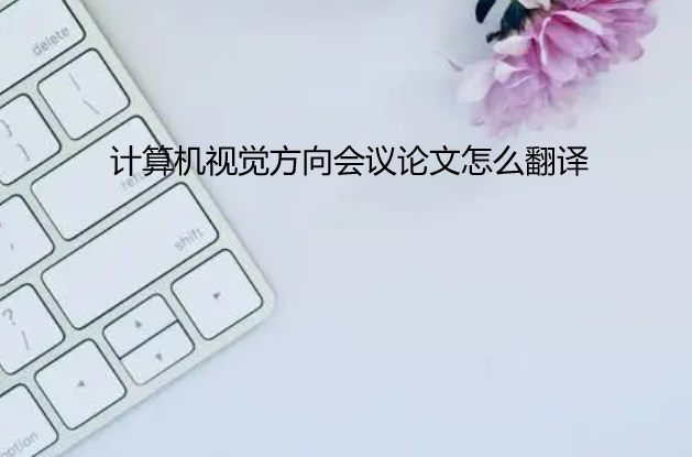 計算機視覺方向的會議論文怎么翻譯